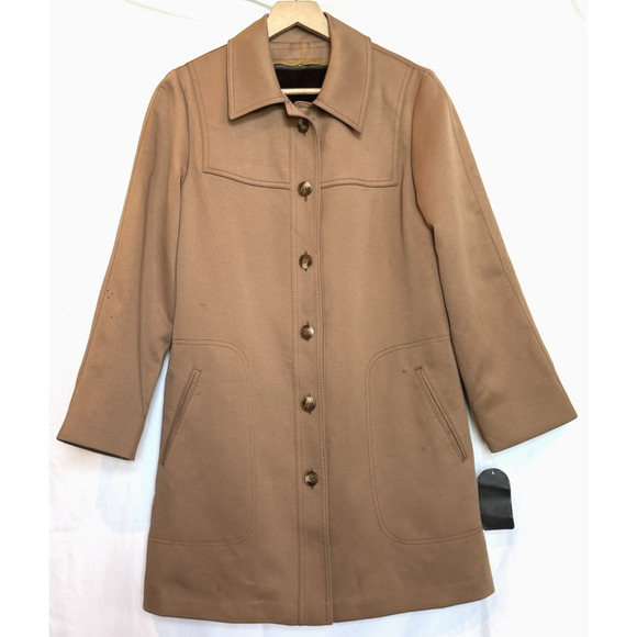 Vintage London Fog Womens Maincoats Trench Coat Size 8 Rem Liner Deadstock FLAWS - Picture 1 of 16